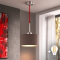 Eglo - LED Suspension sur câble TUNJA 1xE27/60W/230V Ø 20 cm marron/rouge