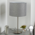 Eglo - LED-Tischleuchte TUNJA 1xE27/60W/230V 38,5 cm matt Chrom/grau