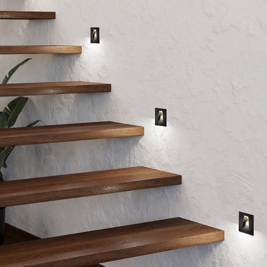 Eglo - LED Treppenbeleuchtung LED/2W/230V schwarz