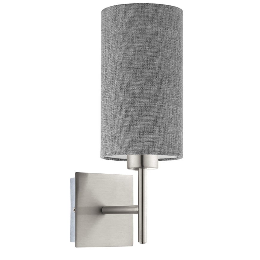 Eglo - LED Wandleuchte TUNJA 1xE27/60W/230V mattchrom/grau