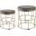 Eglo - LOT 2x Tabouret gris/doré
