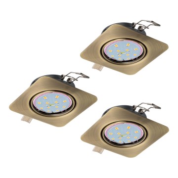Eglo - LOT 3x Spot LED encastrable PENETO 3xGU10-LED/5W/230V