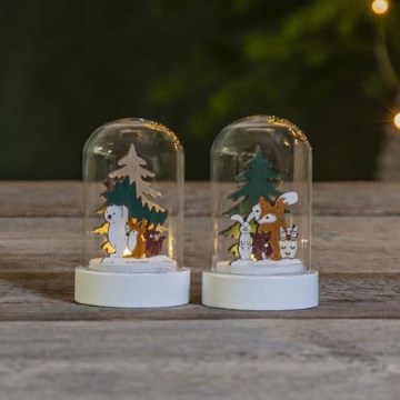 Eglo - Lot de 2 décorations de Noël à LED, 0,03 W, 1 pile CR2032