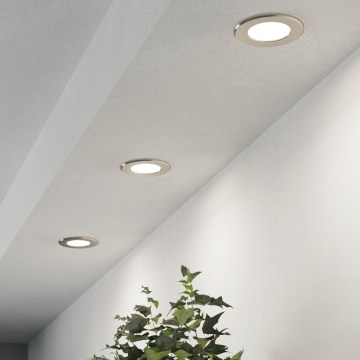 Eglo - LOT de 3 spots encastrés LED 3,7W/230V 2700/4000/6500K Ø 8,8 cm chrome mat