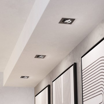 Eglo - Lot de 3 spots encastrés LED dimmables LED/4,8W/230V 8,8x8,8 cm noir