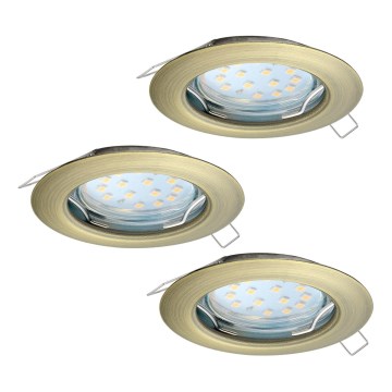 Eglo - Lot de 3 spots encastrés LED PENETO – 1xGU10-LED/3W/230V