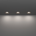 Eglo - Lot de 3 spots encastrés LED pour salle de bains, 4,9 W, 230 V, 3 températures (2700/4000/6500 K), Ø 8,8 cm, IP65, chrome mat