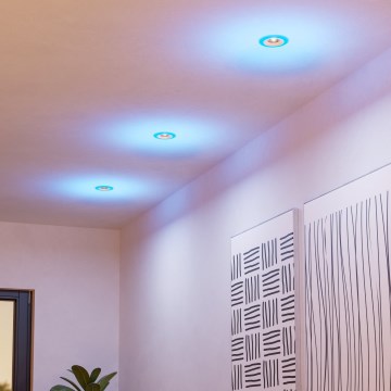 Eglo - Lot de 3 spots encastrés LED RGBW dimmables pour salle de bains LED/3,8W/230V 2700-6500K IP44 + télécommande