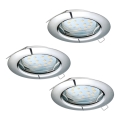 Eglo - Lot de 3 spots LED encastrés PENETO 1xGU10-LED/3W/230V