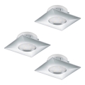 Eglo - LOT DE 3 SPOTS LED ENCASTRÉS PINEDA LED/6W/230V