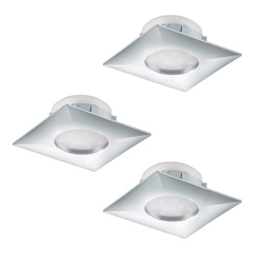 Eglo - LOT DE 3 SPOTS LED ENCASTRÉS PINEDA LED/6W/230V