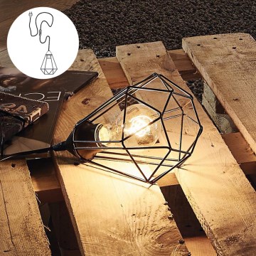 Eglo - Luce da tavolo con presa 1xE27/60W/230V