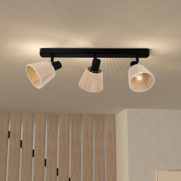 Eglo - Luminaire à spots 3xE14/40W/230V beige/noir