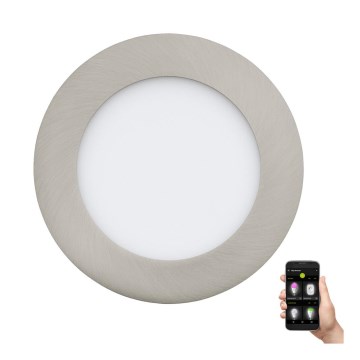 Eglo - Luminaire LED encastré pour salle de bains, dimmable, 5,4 W, 230 V, IP44, ZigBee, Ø 12 cm