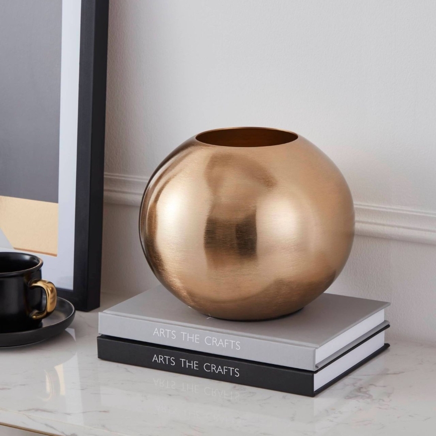 Eglo - Metallvase 16,5x18 cm golden