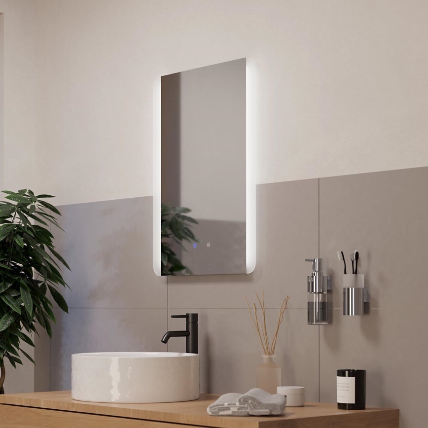 Eglo - Miroir mural chauffant de salle de bain avec rétro-éclairage LED/28W/230V IP44