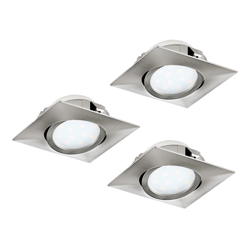 Eglo - PACK 3x Luminaire LED encastrable PINEDA 1xLED/4,9W/230V