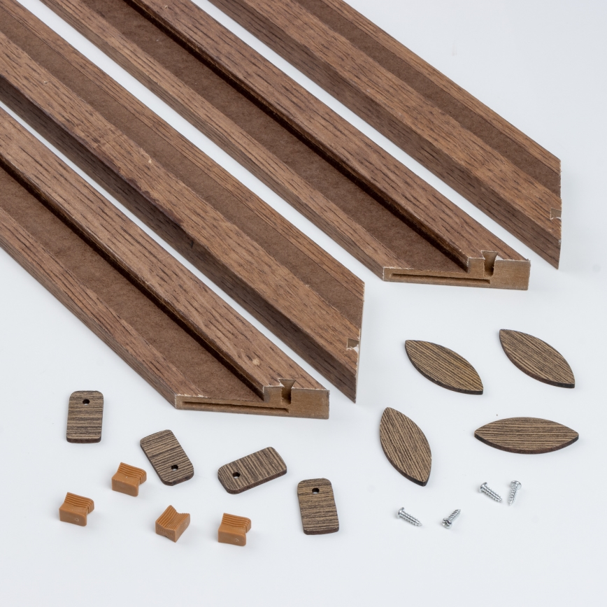 Eglo - Panneau en saillie à intensité variable POZZALLO WOOD LED/21W/230V 2700-6500K 49,5x49,5 cm marron foncé + télécommande
