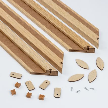 Eglo - Panneau en saillie à intensité variable POZZALLO WOOD LED/21W/230V 2700-6500K 49,5x49,5 cm marron + télécommande