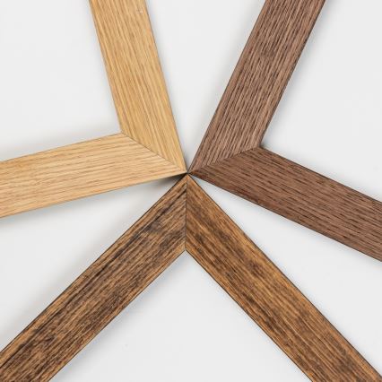 Eglo - Panneau RGBW en saillie à intensité variable SALOBRENA-C WOOD LED/34W/230V 2700-6500K 64x64 cm marron + télécommande
