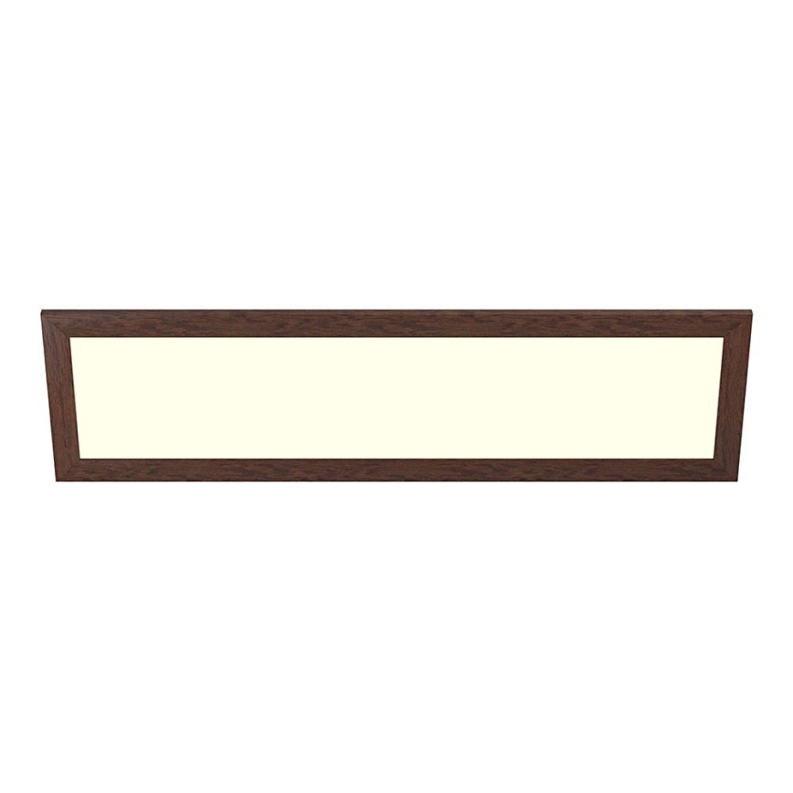 Eglo - Panneau LED RGBW dimmable de surface SALOBRENA-C WOOD LED/34W/230V 2700-6500K 34x124 cm marron foncé + télécommande