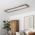 Eglo - Panneau LED RGBW dimmable en saillie SALOBRENA-C WOOD LED/34W/230V 2700-6500K 34x124 cm brun + télécommande
