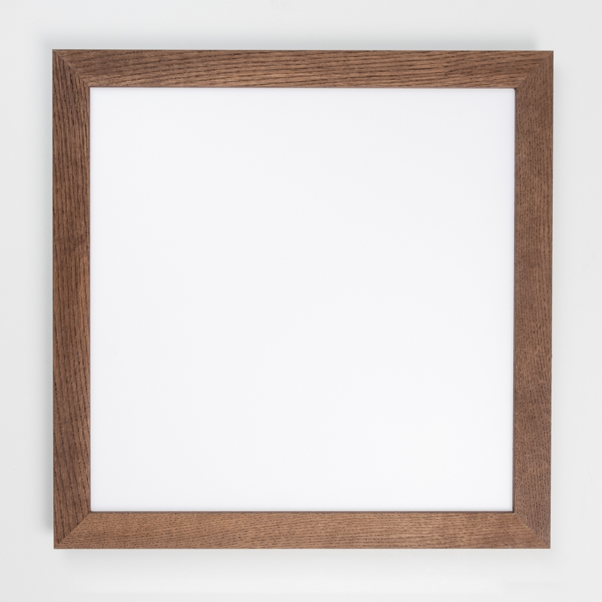 Eglo - Panneau RGB en saillie à intensité variable SALOBRENA-C WOOD LED/30,5W/230V 2700-6500K 64x64 cm marron foncé + télécommande