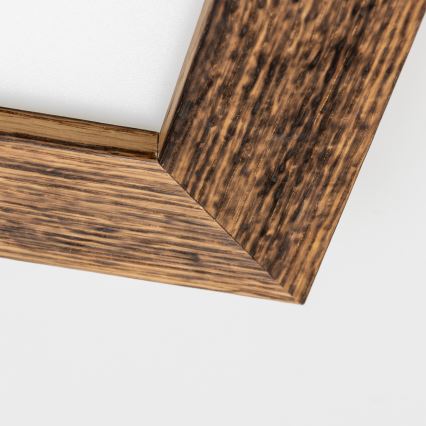 Eglo - Panneau RGBW en saillie à intensité variable SALOBRENA-C WOOD LED/16W/230V 2700-6500K 34x34 cm marron + télécommande