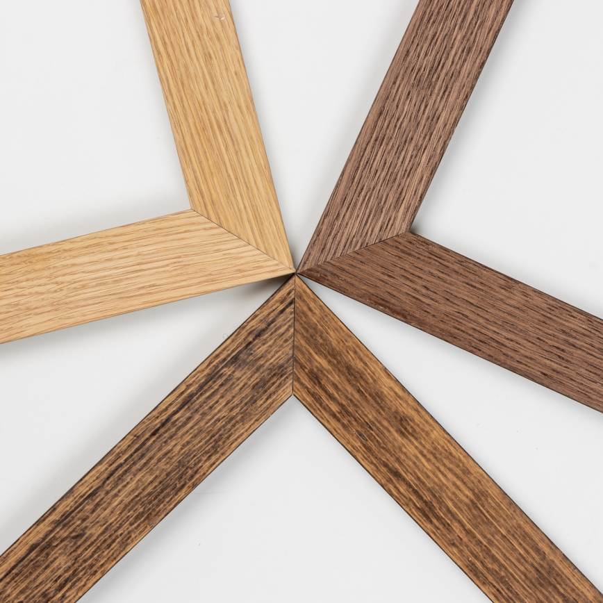 Eglo - Panneau RGBW en saillie à intensité variable SALOBRENA-C WOOD LED/34W/230V 2700-6500K 64x64 cm marron foncé + télécommande