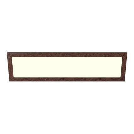 Eglo - Panneau en saillie/encastré RGBW à intensité variable SALOBRENA-C WOOD LED/34W/230V 2700-6500K 34x124 cm marron foncé + télécommande