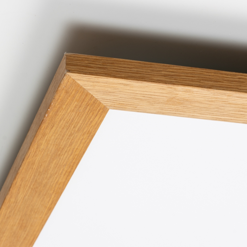 Eglo - Panneau RGBW en saillie à intensité variable SALOBRENA-C WOOD LED/34W/230V 2700-6500K 64x64 cm marron + télécommande