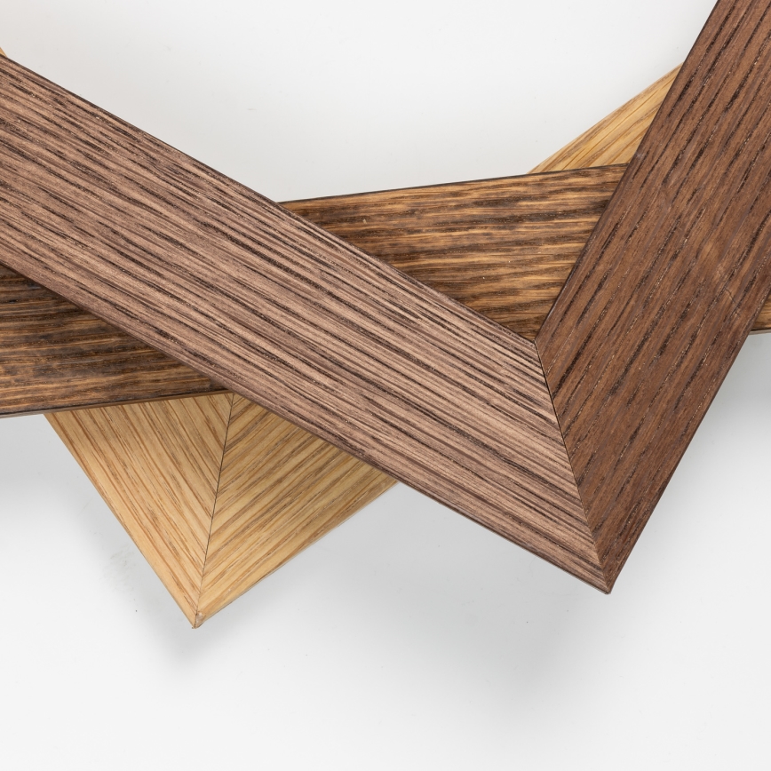 Eglo - Panneau RGBW en saillie à intensité variable SALOBRENA-C WOOD LED/34W/230V 2700-6500K 64x64 cm marron + télécommande
