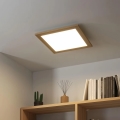 Eglo - Panneau RGBW en saillie à intensité variable SALOBRENA-C WOOD LED/21W/230V 2700-6500K 49,5x49,5 cm marron + télécommande