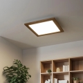 Eglo - Panneau RGBW en saillie à intensité variable SALOBRENA-C WOOD LED/21W/230V 2700-6500K 49,5x49,5 cm marron + télécommande