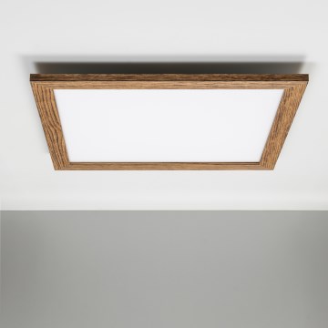 Eglo - Panneau RGBW en saillie à intensité variable SALOBRENA-C WOOD LED/30,5W/230V 2700-6500K 64x64 cm marron + télécommande