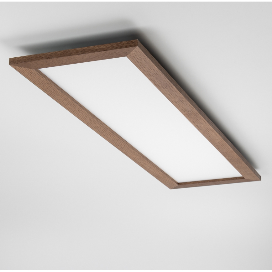 Eglo - Pannello LED RGBW dimmerabile a montaggio superficiale SALOBRENA-C WOOD LED/34W/230V 2700-6500K 34x124 cm marrone scuro + telecomando