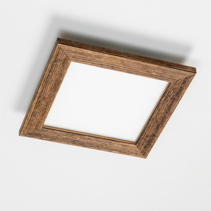 Eglo - Pannello a plafone LED SALOBRENA-RW WOOD LED/17W/230V 2700/4000K 34x34 cm marrone