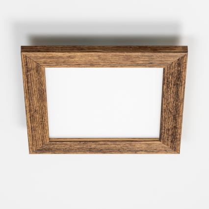 Eglo - Pannello a plafone LED SALOBRENA-RW WOOD LED/17W/230V 2700/4000K 34x34 cm marrone