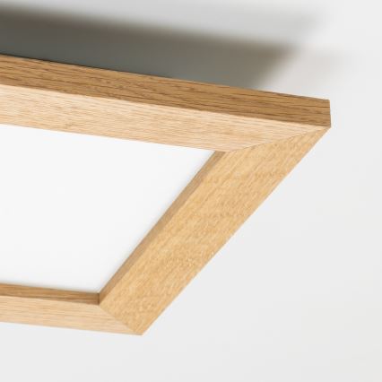 Eglo - Pannello LED RGBW a montaggio superficiale dimmerabile SALOBRENA-C WOOD LED/16W/230V 2700-6500K 34x34 cm marrone + telecomando