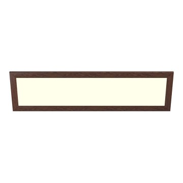 Eglo - Pannello LED RGBW dimmerabile da superficie/incasso SALOBRENA-C WOOD LED/34W/230V 2700-6500K 34x124 cm marrone scuro + telecomando