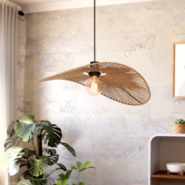 Eglo - Pendelleuchte mit Kabelaufhängung 1xE27/42W/230V 56 cm braun/schwarz