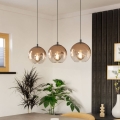 Eglo - Pendelleuchte mit Kabelaufhängung 3xE27/60W/230V schwarz/beige/rauchfarben