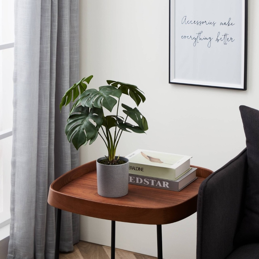 Eglo - Pianta artificiale in vaso da fiori 42x30 cm monstera