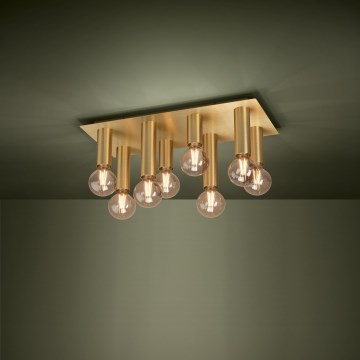 Eglo - Plafoniera 8xE27/40W/230V oro