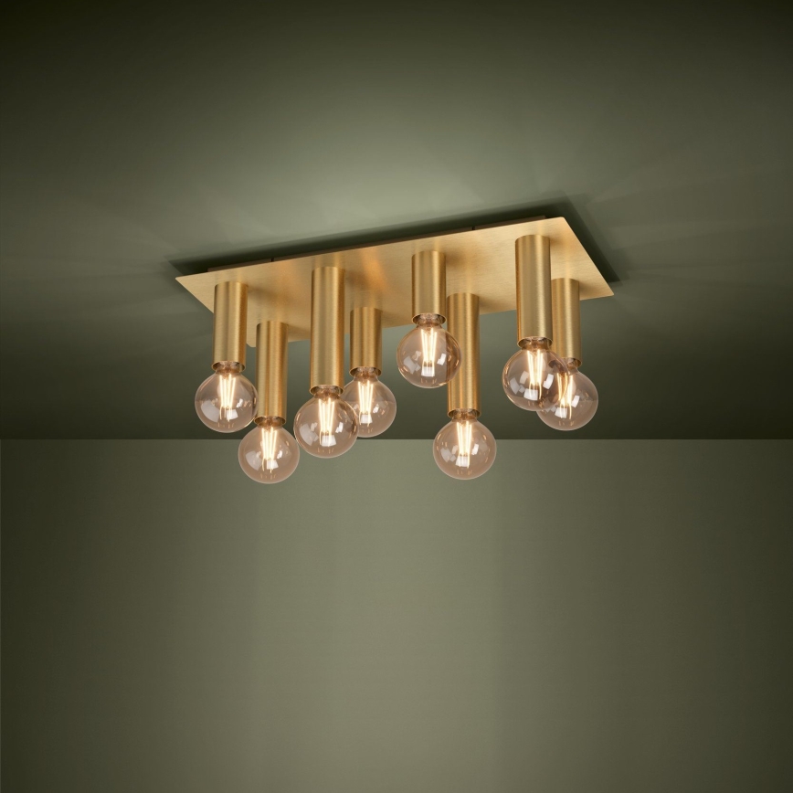 Eglo - Plafoniera 8xE27/40W/230V oro