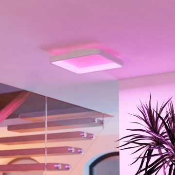 Eglo - Plafoniera a LED RGBW dimmerabile LED/20W/230V 2700-6500K 35x35 cm bianca