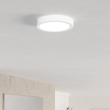 Eglo - Plafoniera da bagno LED, 7,5 W, 230 V, Ø 16,6 cm, IP44, bianca