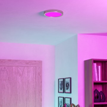 Eglo - Plafoniera da bagno LED RGBW dimmerabile LED/11,2W/230V 2700-6500K diam. 21,1 cm IP44 cromo opaco