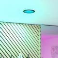 Eglo - Plafoniera da incasso per bagno LED RGBW dimmerabile, 9,5 W/230 V, 2700-6500 K, Ø 16,8 cm, IP44, nero