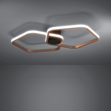 Eglo - Plafoniera dimmerabile a LED 20W/230V, dorata + telecomando